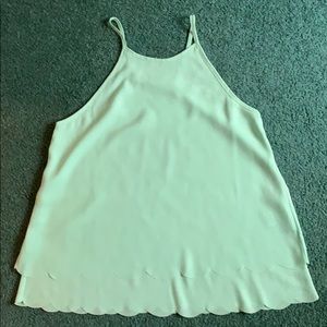 Francesca’s  mint green scalloped tank